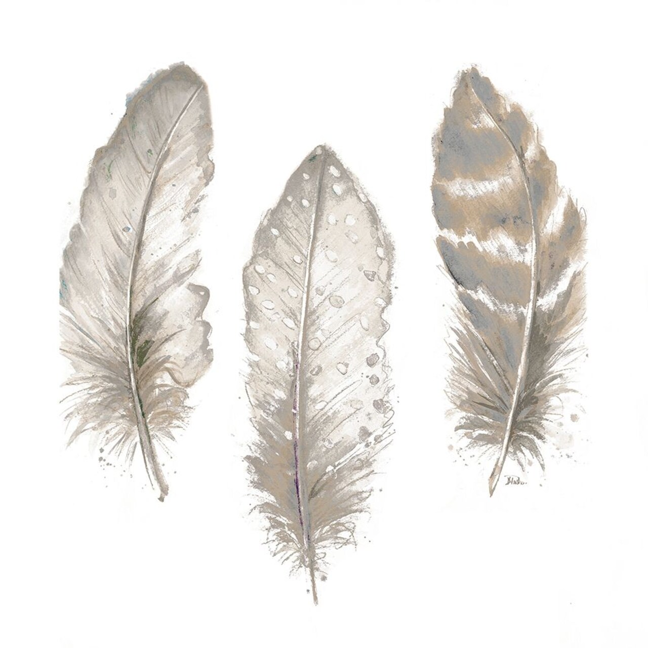 Neutral Watercolor Feathers II Poster Print by Patricia Pinto - Item # VARPDX11051AC